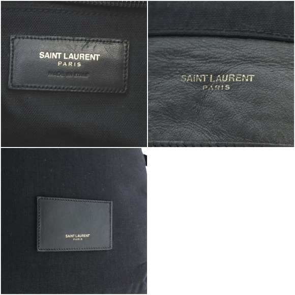 Saint Laurent Sack Bag Rucksack Backpack Canvas Black - Picture 3 of 8